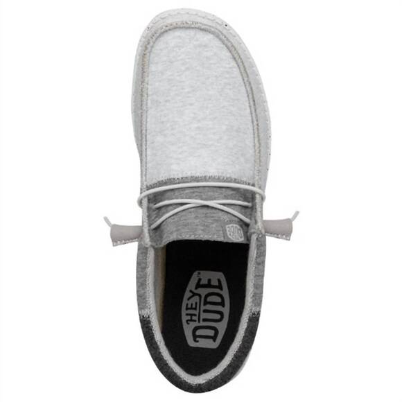 Hey Dude Walley  Gray and Black Sneakers men’s size 8 NWT - Picture 3 of 4